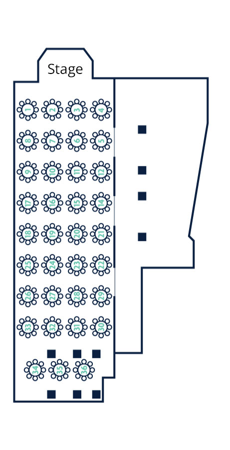 Table plan for Sheraton Grand