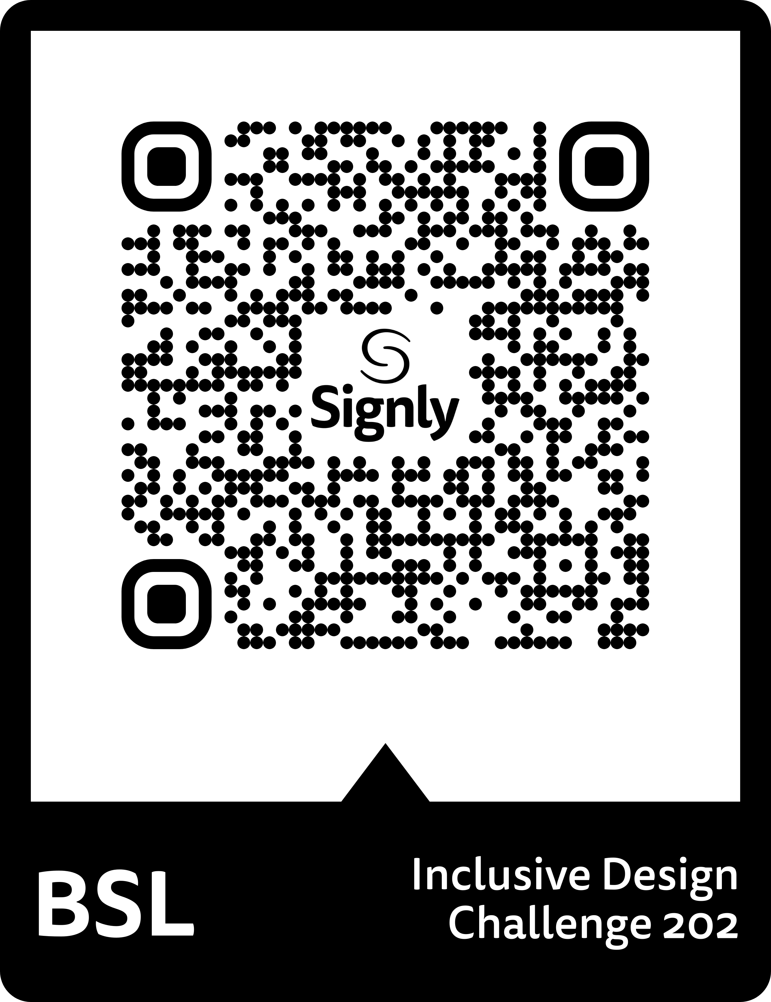 BSL translations inclusive design webpage qr code